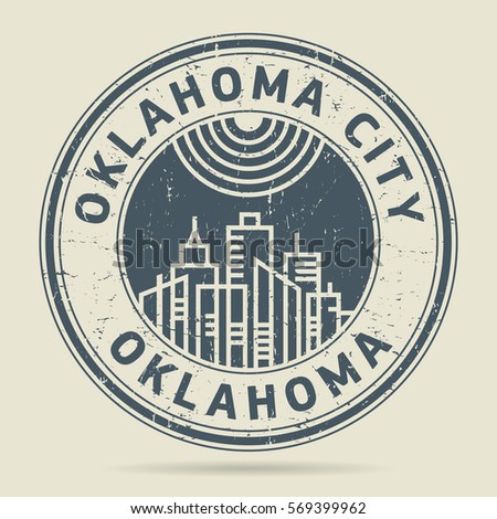Grunge rubber stamp or label with text Oklahoma City, Oklahoma written inside, vector illustration