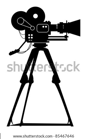 Film cinema camera, vector illustration