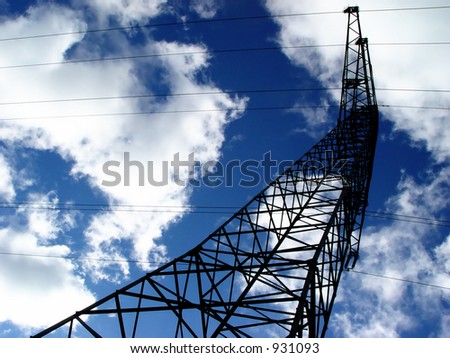 power line and clouds