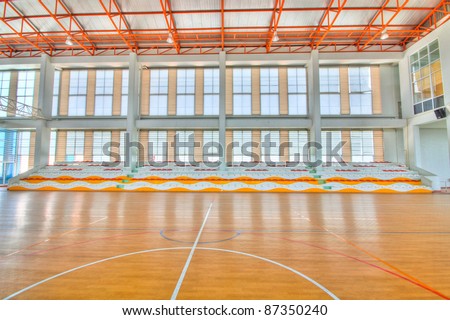 Sport complex in university Thailand,school gym indoor.