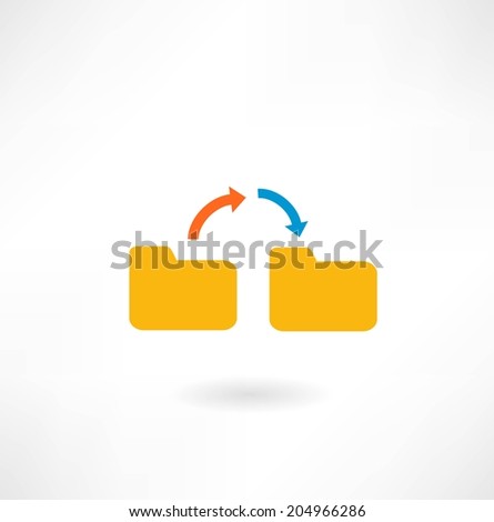 folder icon with arrows