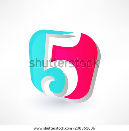 Abstract icon based on the number 5