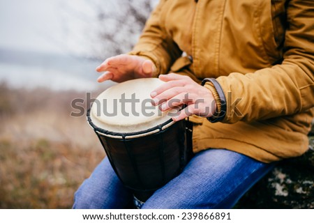 guy playing on the drum