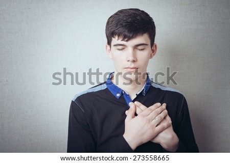young man aching heart