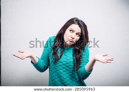 Girl throws up his hands Foto stock © 