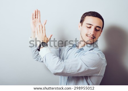 man claps and applauding