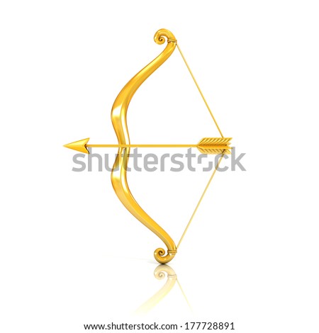 Golden Bow And Arrow Stock Photo 177728891 : Shutterstock