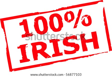 hundred percent Irish stamp vector