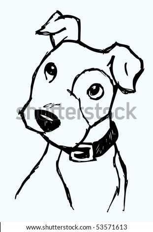 Curious Puppy Sketch Stock Photo 53571613 : Shutterstock