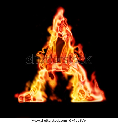 Fantasy Fire Letter A Stock Photo 67488976 : Shutterstock