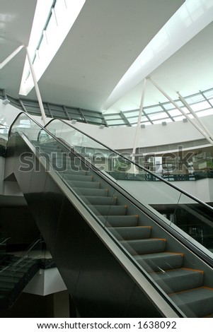Escalator and skylight
