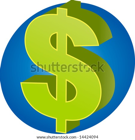 United States Dollar Currency Symbol Isometric Illustration - 14424094 ...