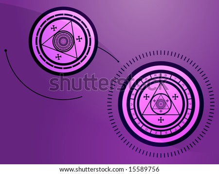 Wierd arcane symbols that look strange and occult