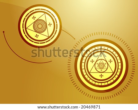 Wierd arcane symbols that look strange and occult