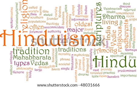 Word Cloud Concept Illustration Of Hinduism Religion - 48031666 ...