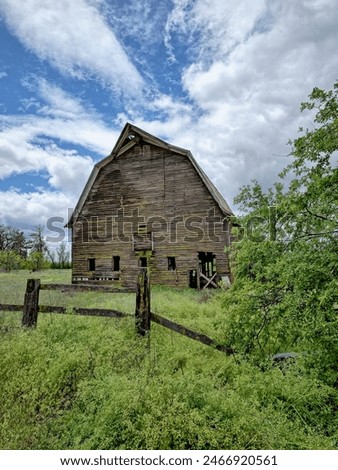 Similar – Image, Stock Photo In an old abandoned school, the photoline watched the fading light and decided to leave the building again.