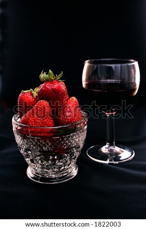 Strawberries and wine.