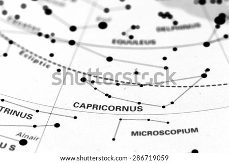 Capricorn star map zodiac