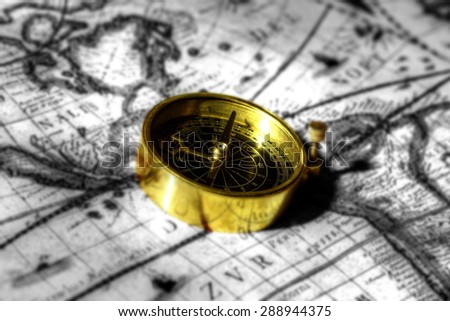 Compass antique map