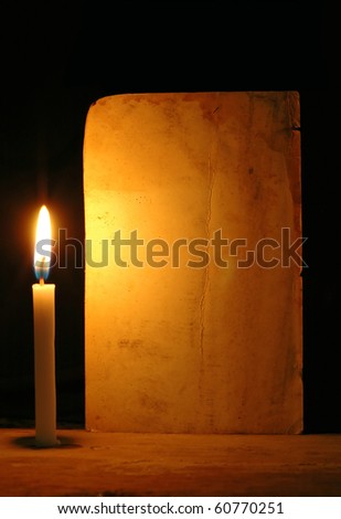 candle light and old paper
