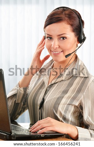 Call center operator. Customer support. Help desk.