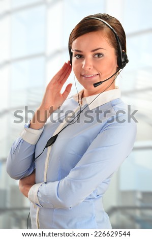 Call center operator. Customer support. Help desk.