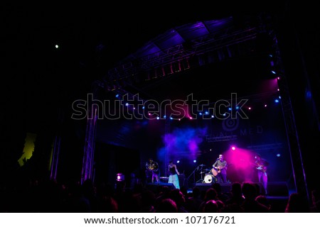 LOULE, PORTUGAL - JUNE 30: Caruma  performs onstage in a world music festival at festival med on June 30, 2012 in Loule, Portugal.