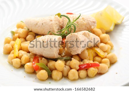 traditional portuguese dish-boiled fish eggs with chickpeas