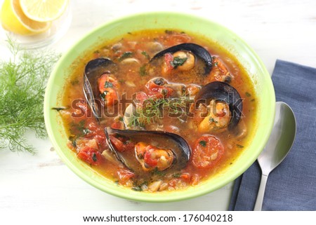 traditional portuguese mussel soup