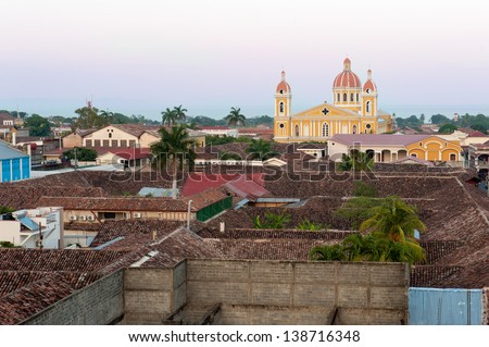 The skyline and colors of Granada, Nicaragua