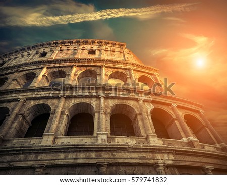 Similar – Image, Stock Photo The Roman Amphitheater of Pula, Croatia.