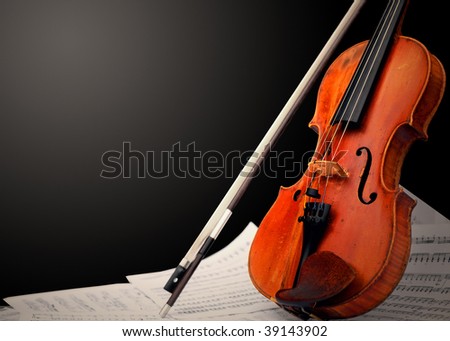 Musical instrument ? violin and notes