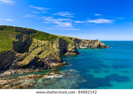 Cliff at Cornish coast near Port Issac, Cornwall, England