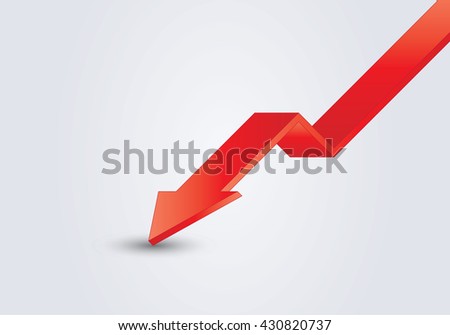 Degrade arrow vector illustration and background