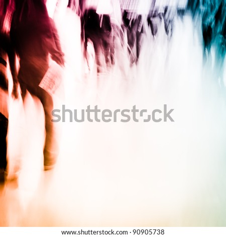 city business people crowd abstract background