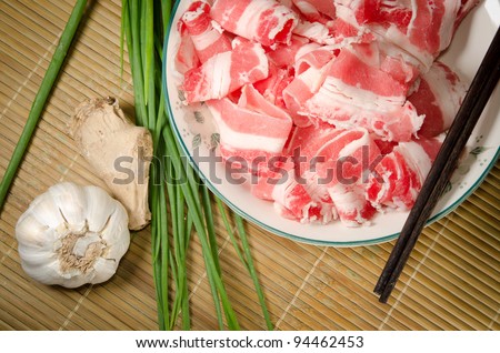 fresh fat beef slices meat