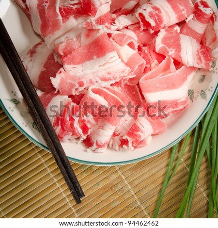 fresh fat beef slices meat