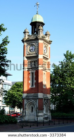 Victorian Clock-tower Monument in an English Town