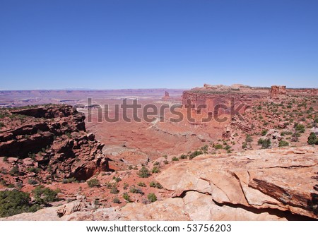 Red Rocks and boulders in Canyon Lands National Park, Utah in the USA