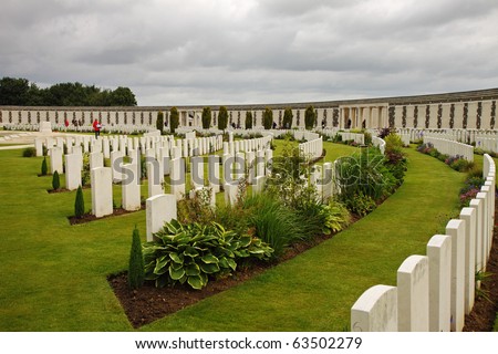 Tyne Cot World War One War Cemetery in Flanders, Belgium