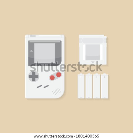 Gameboy classic icon, retro game technology