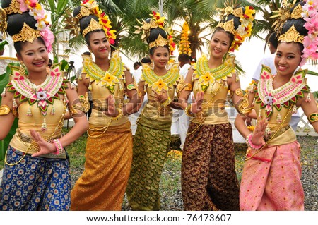 Chon Buri, Thailand - April 19: Thai People Celebrate Songkran Festival ...