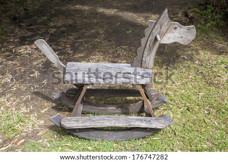 Wooden rocking horse chair
