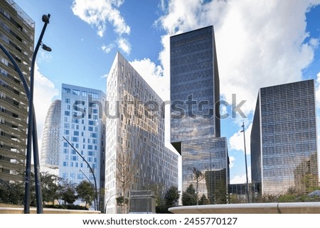 Image, Stock Photo Barcelona city buildings at the afternoon