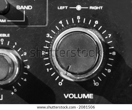 volume control on old ghetto blaster