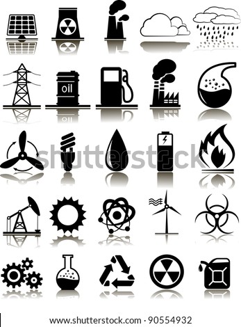 Set of twenty five industrial icons