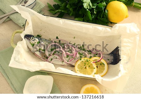 prepared fish for the grill
