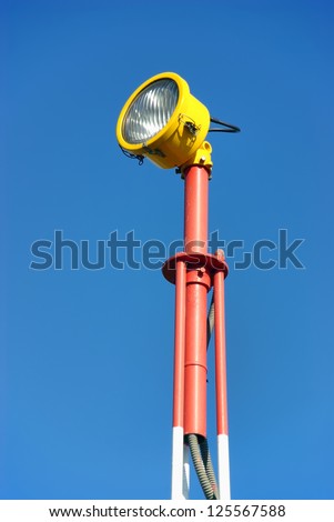 safety light pole in the airport area