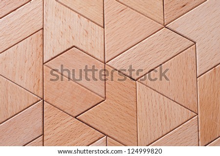 oak concept on wood puzzle