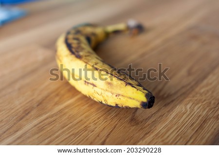 Old banana on natural light